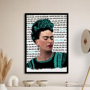 Frida Alas pa’ volar αφίσα κάδρο  Αφίσα πόστερ με μαύρη κορνίζα