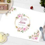 Placemat, Flowers golden circles