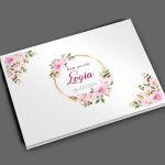 Wishes book, Flowers golden circles