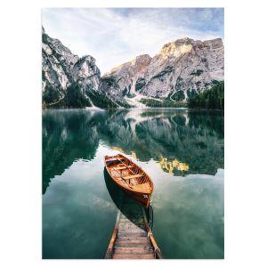 Green lake and a boat I, poster 2