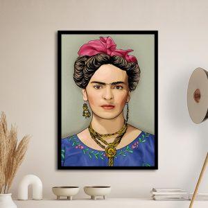 Frida, Black eyes, red lips, poster