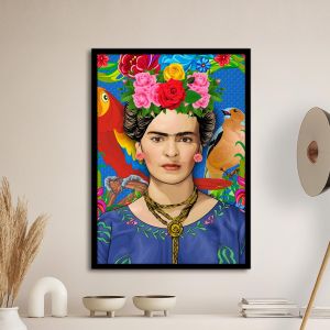  Frida and nature αφίσα κάδρο  Αφίσα πόστερ με μαύρη κορνίζα