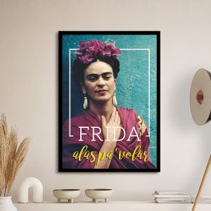 Frida Alas pa’ volar II αφίσα κάδρο  Αφίσα πόστερ με μαύρη κορνίζα