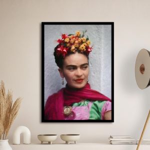 Frida portrait αφίσα κάδρο  Αφίσα πόστερ με μαύρη κορνίζα