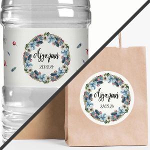 Sticker labelFlowers in motion