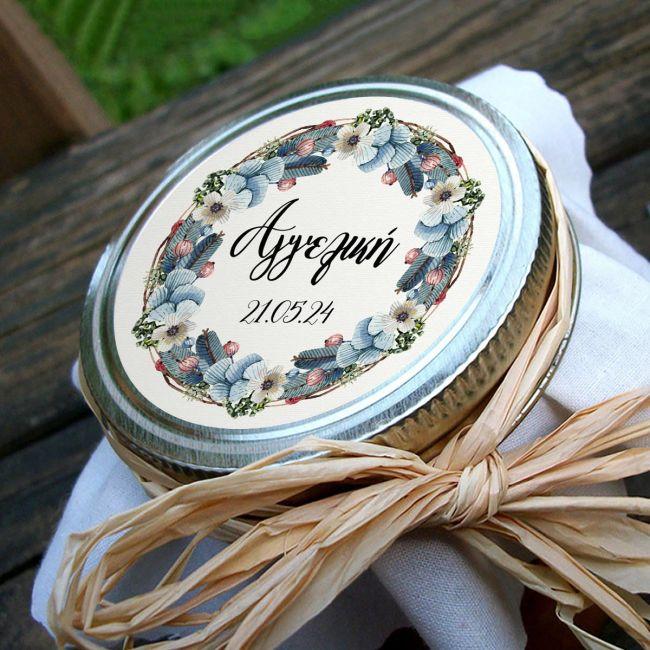 Sticker labelFlowers in motion