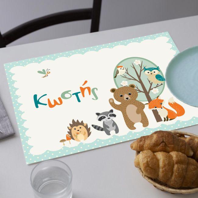 Placemat, Cute forest animals