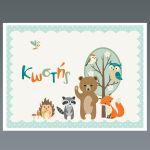 Placemat, Cute forest animals