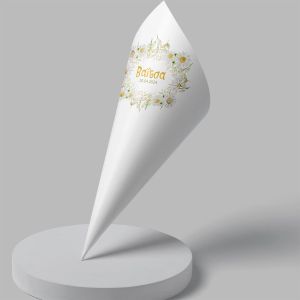 Paper candy cones Daisies 2