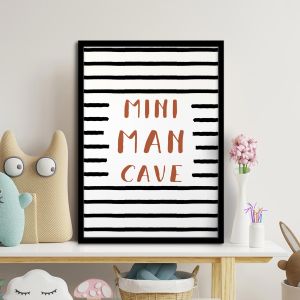 Αφίσα Mini Man cave  Αφίσα πόστερ με μαύρη κορνίζα