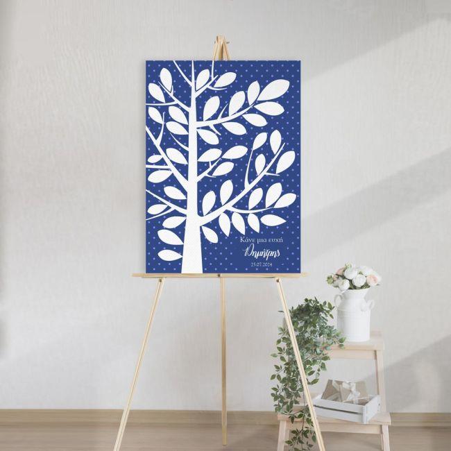 Canvas print baptism, white tree 2