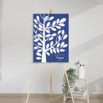 Canvas print baptism, white tree 2