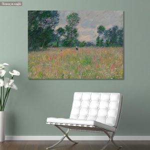 Πίνακας ζωγραφικής The flowered meadow, Monet C.