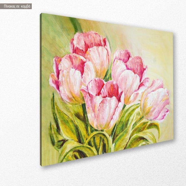 Canvas print Pink tulips