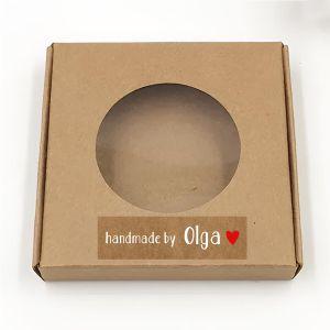 Αυτοκόλλητη ετικέτα Hand made with love II, οριζόντια