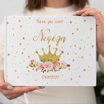 Wishes book, Golden crown with roses