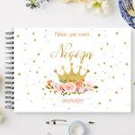 Wishes book, Golden crown with roses
