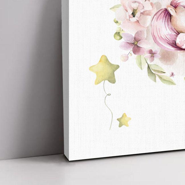 Canvas print baptism, Unicorn pink theme