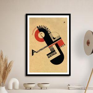 Αφίσα Έκθεσης Bauhaus 1923 I αφίσα κάδρο  Αφίσα πόστερ με μαύρη κορνίζα