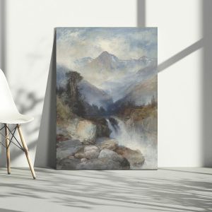 Πίνακας ζωγραφικής Mountain scenery Moran T. Καμβάς τελαρωμένος