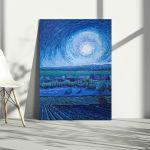 Canvas print Full moon night