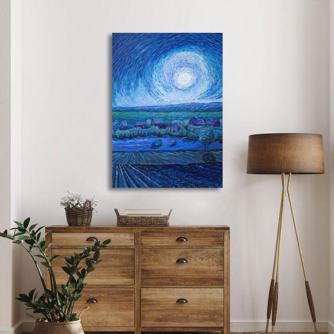 Canvas print Full moon night