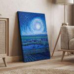 Canvas print Full moon night