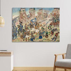 Canvas print The Battle of Kalambaka, Theofilos