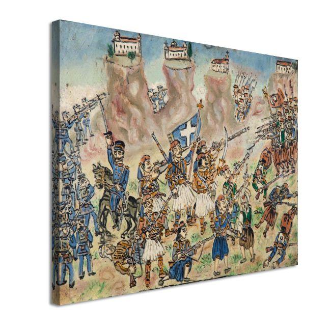 Canvas print The Battle of Kalambaka, Theofilos