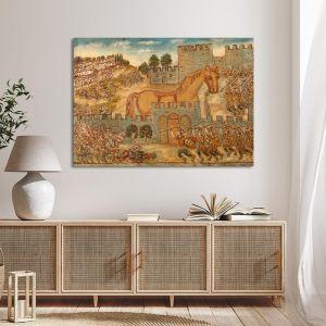Canvas print Trojan horse Theophilos Framed canvas View 1 2