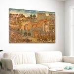 Canvas print Trojan horse, Theophilos