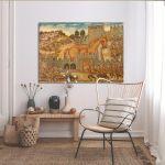 Canvas print Trojan horse, Theophilos
