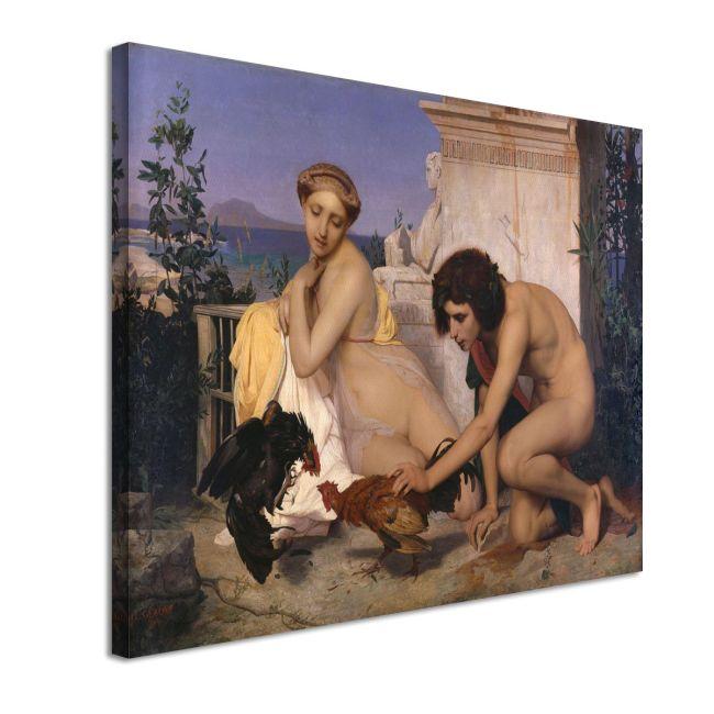 Πίνακας σε καμβά Young Greeks attending a cock Fight Jean-Léon Gérôme  Καμβάς τελαρωμένος