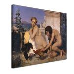 Πίνακας σε καμβά Young Greeks attending a cock Fight Jean-Léon Gérôme  Καμβάς τελαρωμένος