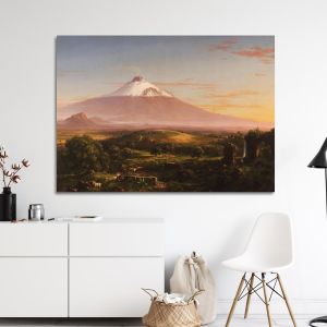 Πίνακας σε καμβά View of Mount Etna Thomas Cole  Καμβάς τελαρωμένος