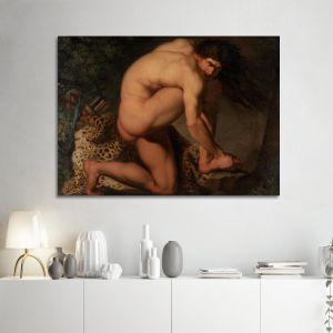 Canvas print The wounded Philoctetes, Nicolai Abildgaard
