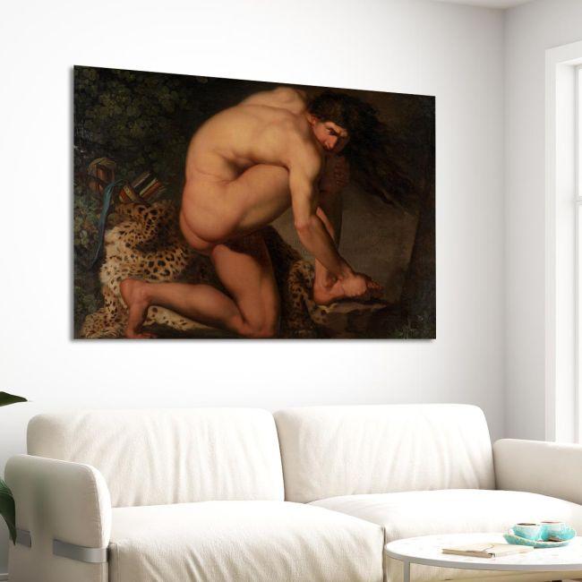 Πίνακας σε καμβά The wounded Philoctetes Nicolai Abildgaard  Καμβάς τελαρωμένος