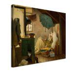 Canvas print The poor poet, Carl Spitzweg