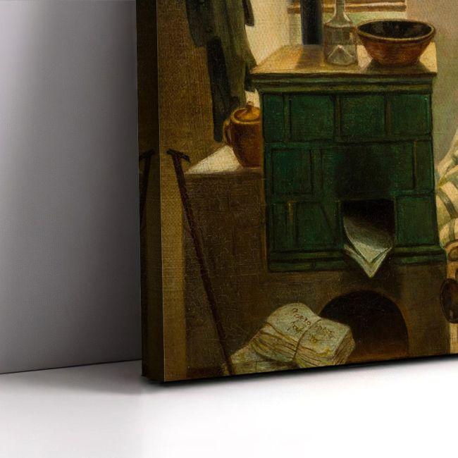 Πίνακας σε καμβά The poor poet Carl Spitzweg  Αφίσα πόστερ με μαύρη κορνίζα