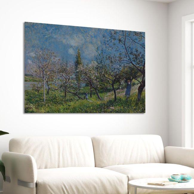 Canvas print Orchard in spring, Sisley Alfred