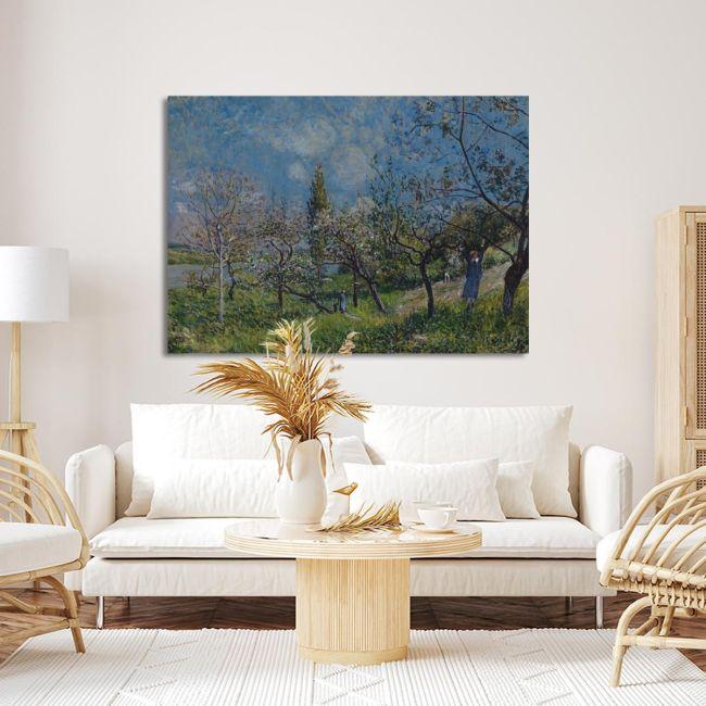 Canvas print Orchard in spring, Sisley Alfred