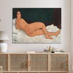 Canvas print Nude looking over her right shoulder, Modigliani