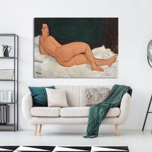 Canvas print Nude looking over her right shoulder Modigliani Framed canvas View 1 2