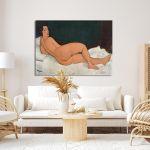 Canvas print Nude looking over her right shoulder, Modigliani
