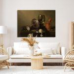 Πίνακας ζωγραφικής Still life with a gilded beer tankard Willem Claesz Καμβάς τελαρωμένος