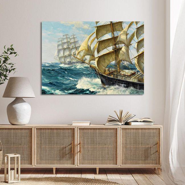 Canvas print Racing clippers, Vickery C