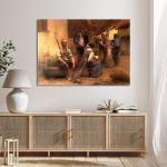 Canvas print Paying the harvesters, Leon Augustin Lhermitte