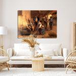 Πίνακας ζωγραφικής Paying the harvesters Leon Augustin Lhermitte Καμβάς τελαρωμένος