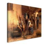 Canvas print Paying the harvesters, Leon Augustin Lhermitte