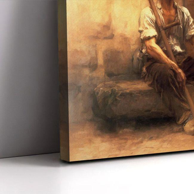 Canvas print Paying the harvesters, Leon Augustin Lhermitte